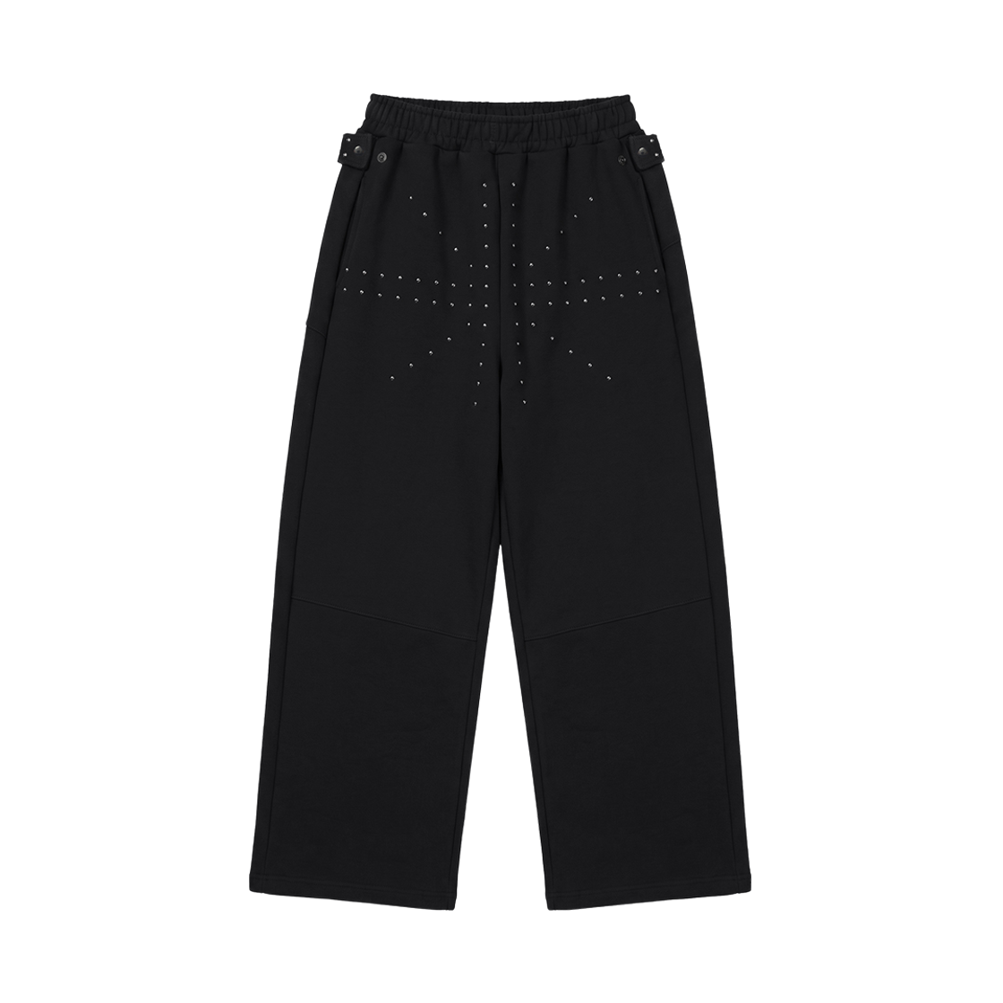 VT26WSP101BLK VOONT Studded Strap Sweat Pants (BLACK)