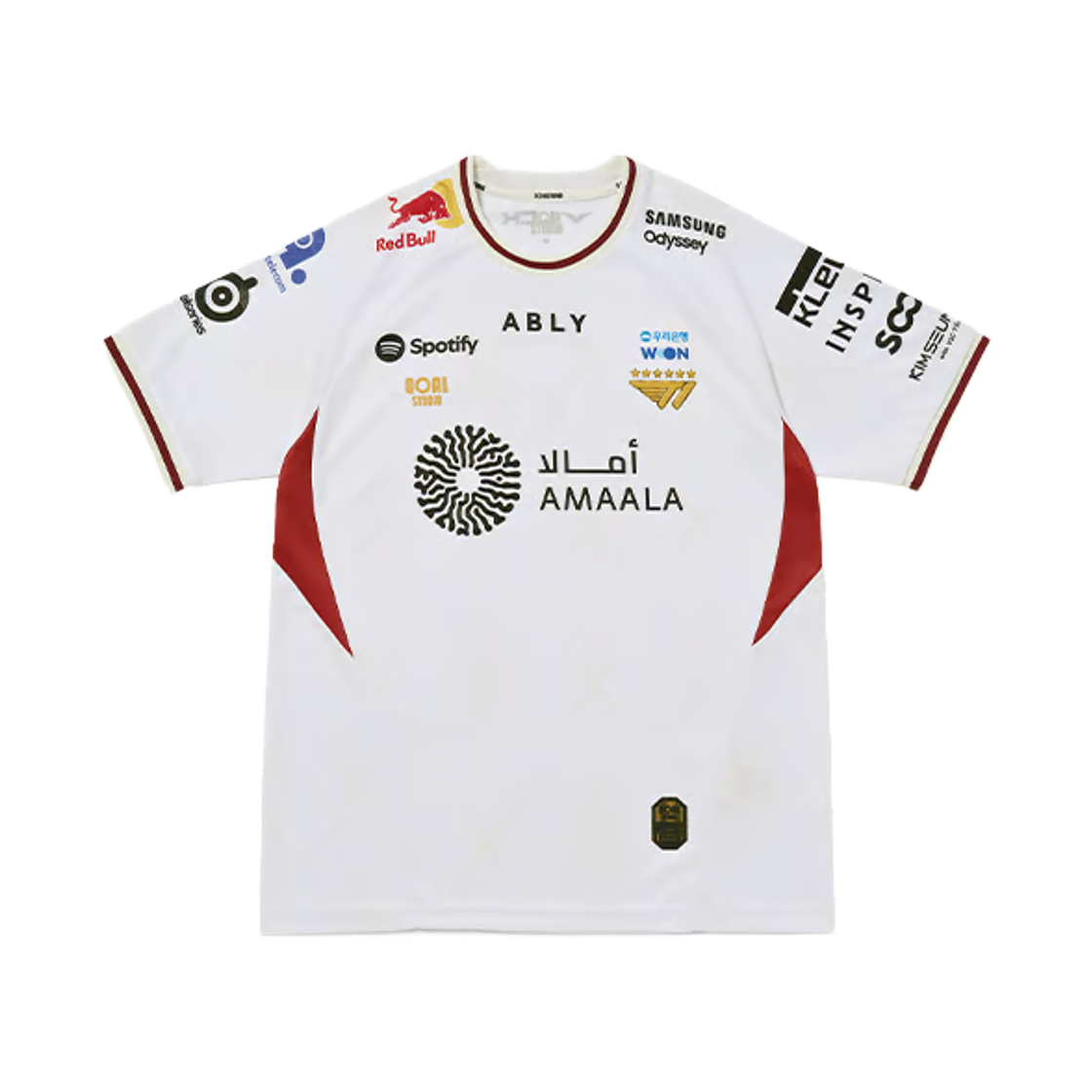 T1 2026 월즈 저지 화이트 크림 버건디 (논 마킹 버전)(T1 2026 Worlds Jersey White Cream Burgundy (Non Marking Ver.)) - 1