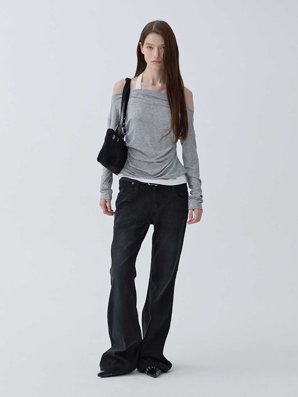 아크무어 아일렛 버클 숄더백 블랙(ARCMOOR Eyelet Buckle Shoulder Bag Black) - 6