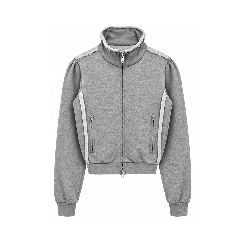 A26FW1004MG ARCMOOR Urban Zip-Up Storage Look Melange Grey