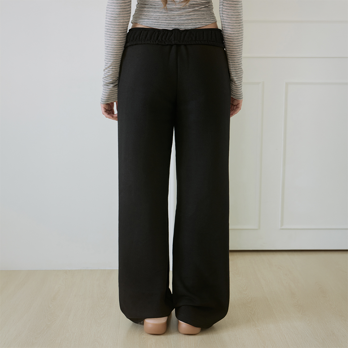 로제프란츠 LA 그래픽 턴업 와이드 팬츠 [블랙](Rosefrantz LA Graphic Turn-Up Wide Pants [Black]) - 5