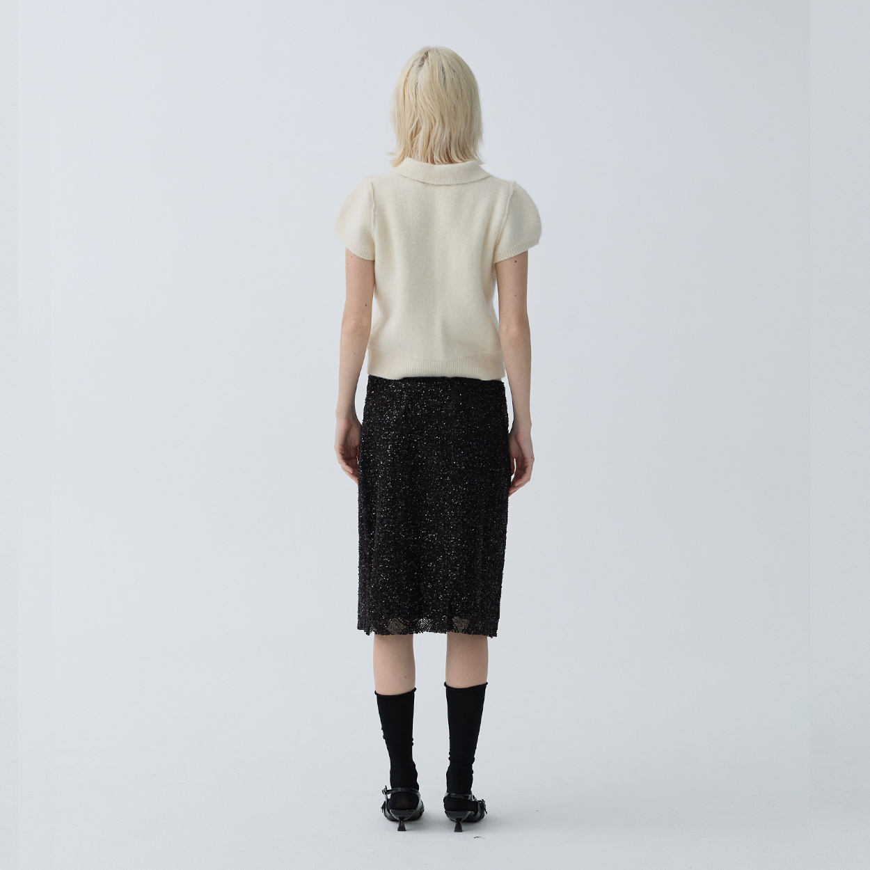 아크무어 글로우 자카드 스커트 블랙(ARCMOOR Glow Jacquard Skirt Black) - 4