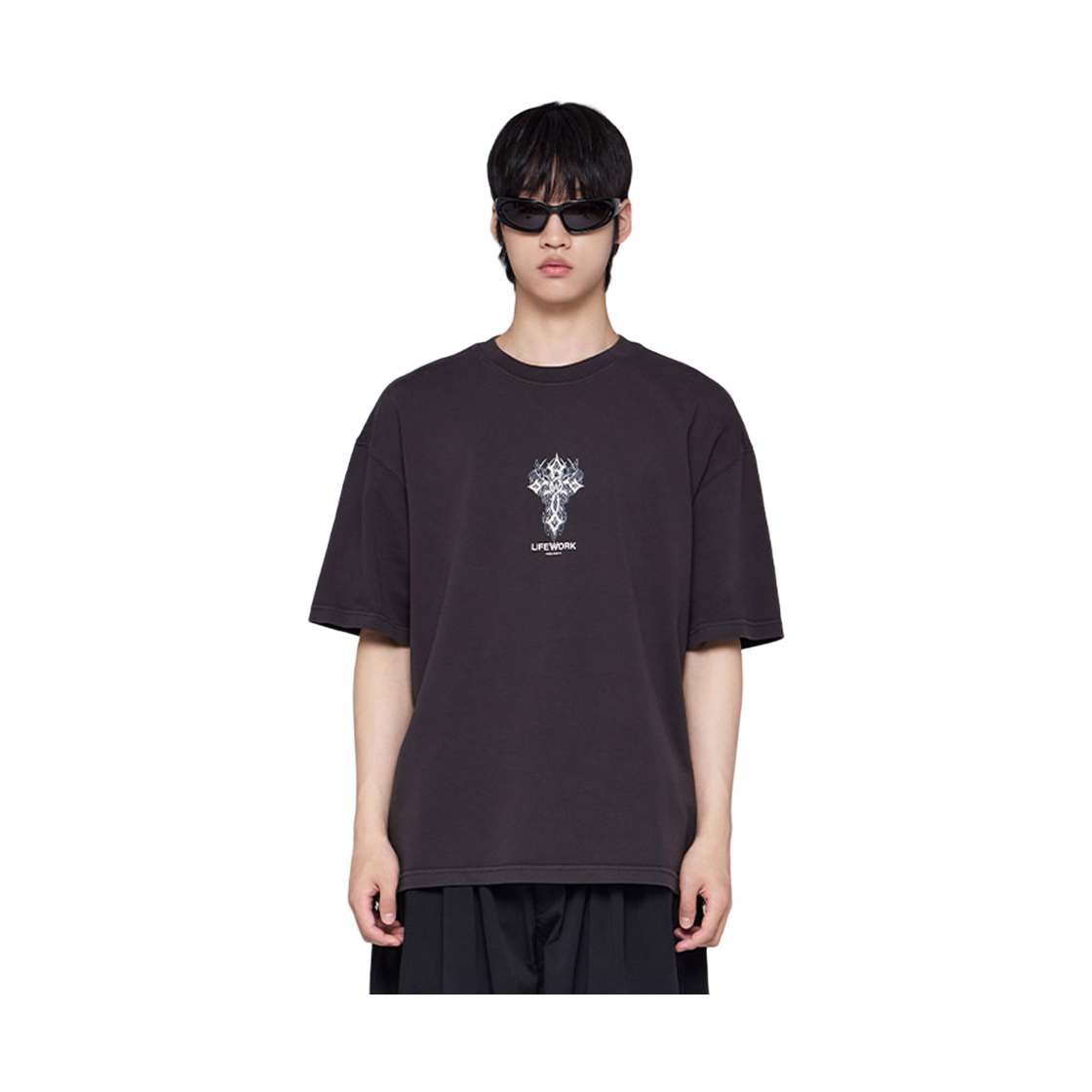 라이프워크 십자가 프린트 다잉 반팔 티셔츠_LW252TS417(Lifework Cross Print Dye Short-Sleeve T-Shirt_LW252TS417) - 2