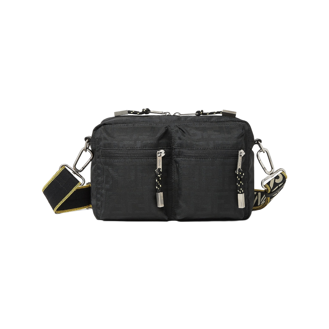 7VA695B12NF0QA1 Fendi FF Zucca Superlight Fabric Camera Case Black