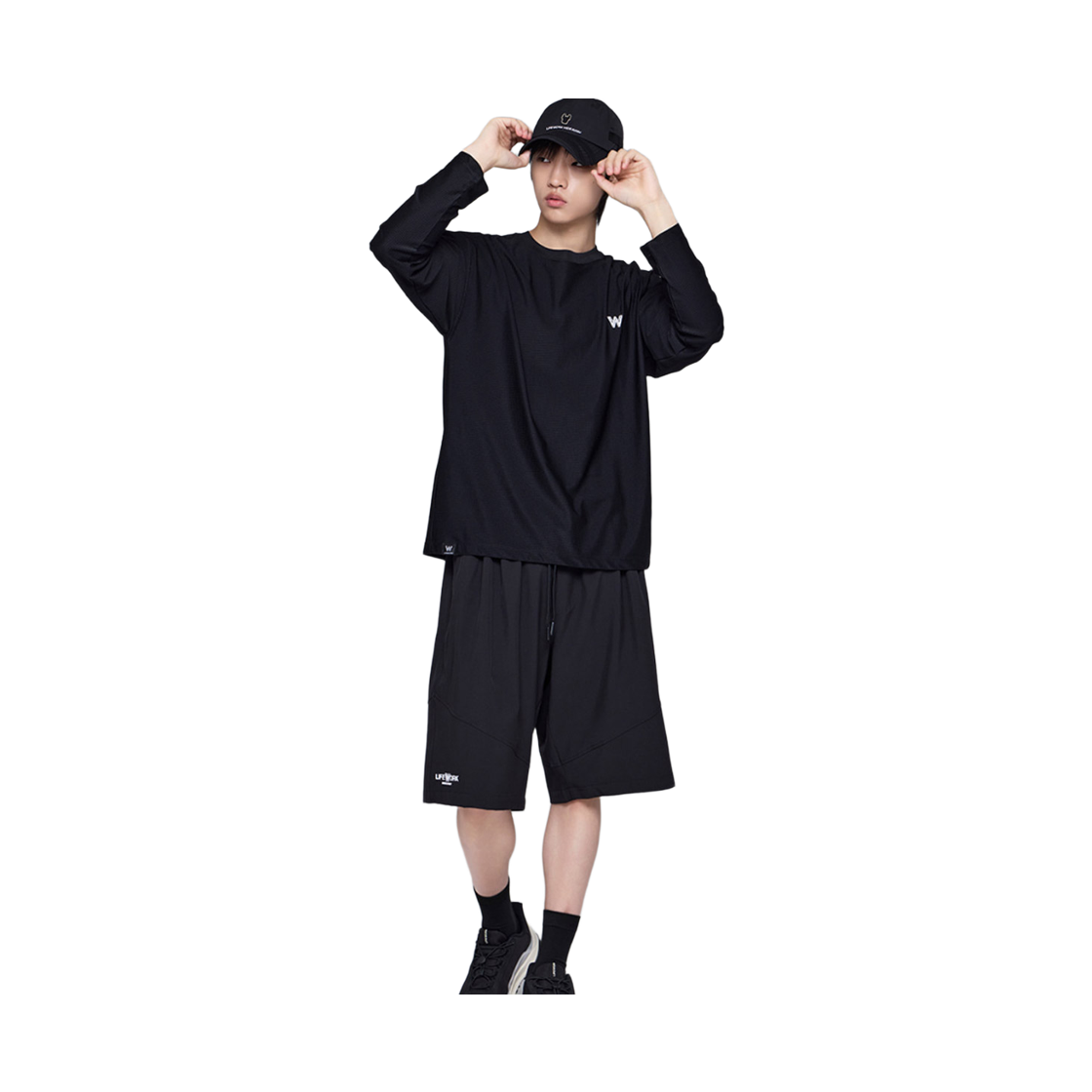 라이프워크 오버핏 절개 하프 팬츠_LW252WS619(Lifework Oversized Cut Half Pants_LW252WS619) - 2