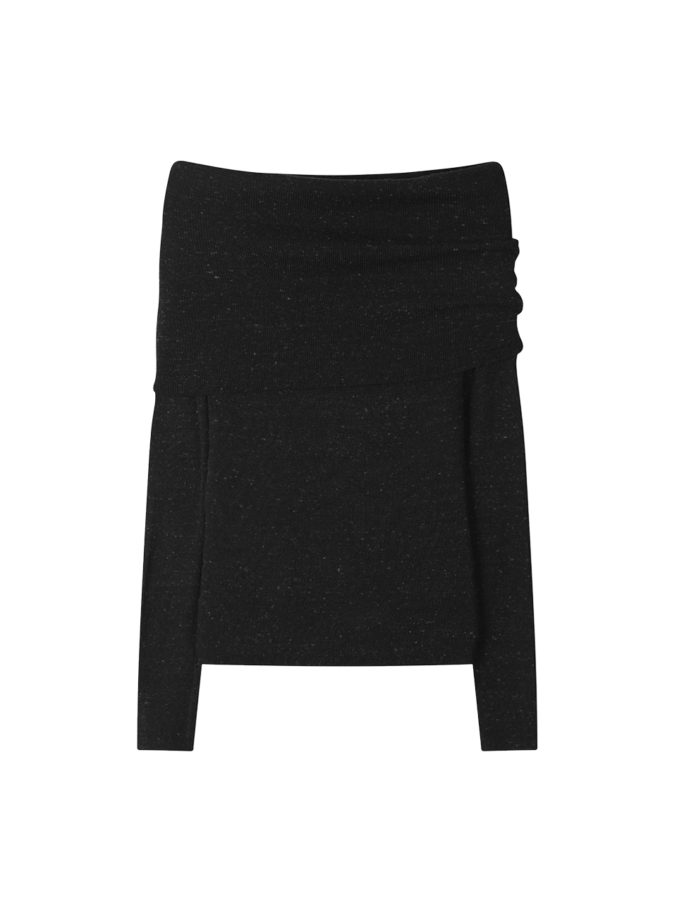 A26FW3023BK ARCMOOR Cape Off-Neck Knit Top Black