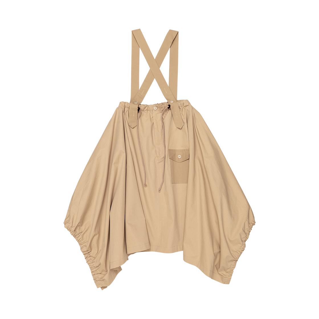 G83302A_BG (W) GORT Patchwork Fish Tail Skirt Beige