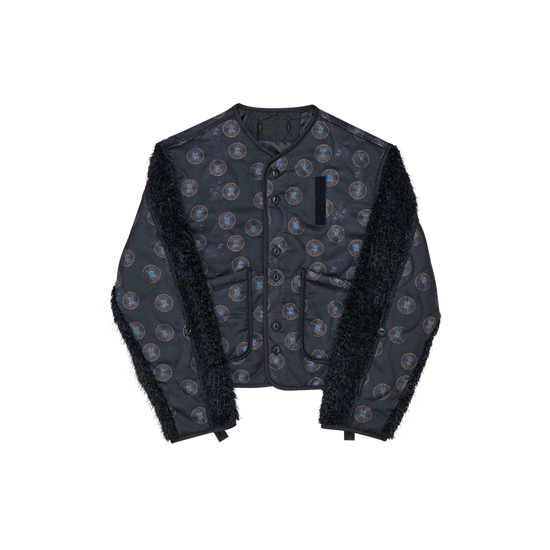 G83108_BK GORT Dandelion Padding Short Liner Jacket Black