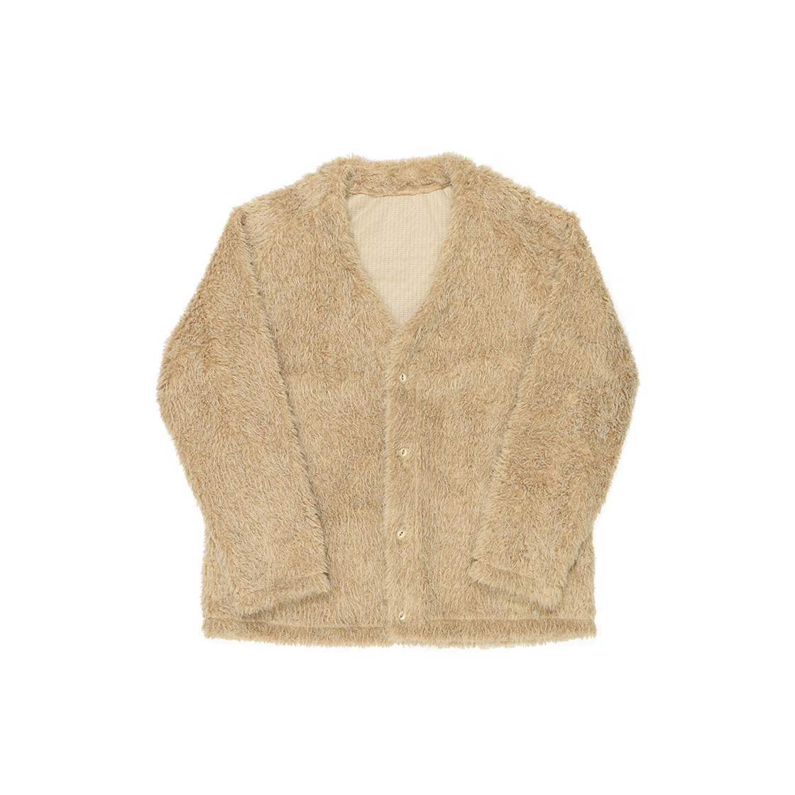 G83110_BG GORT Fur Cardigan Beige