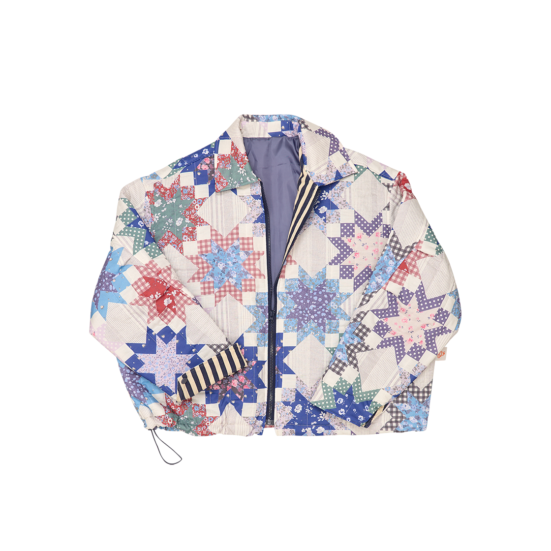 고트 패치워크 그래픽 퀼팅 워크 재킷 블루(GORT Patchwork Graphic Quilting Work Jacket Blue) - 2