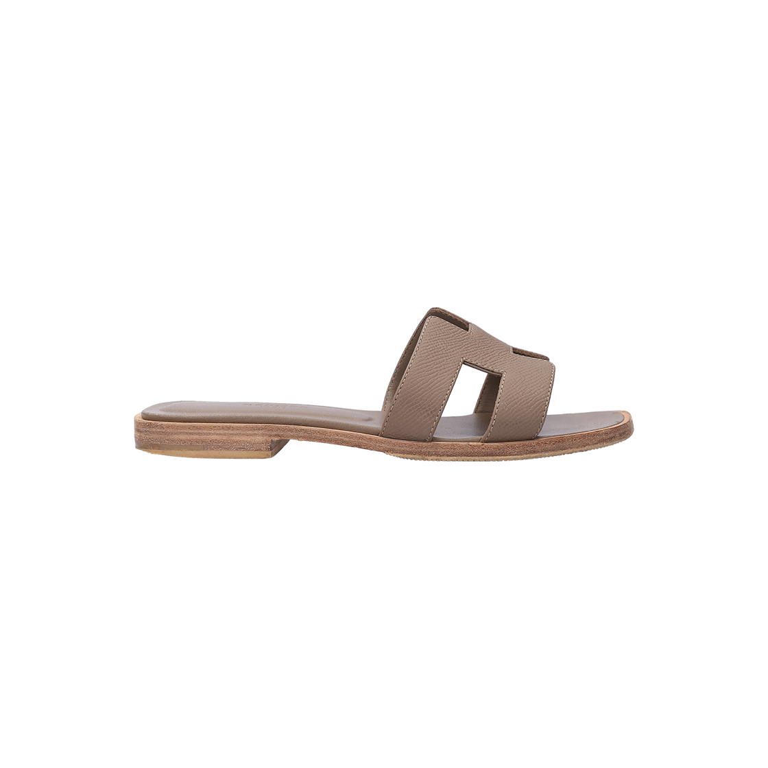 ITWGUBFDKIMO Hermes Oran Slippers Epsom Etoupe