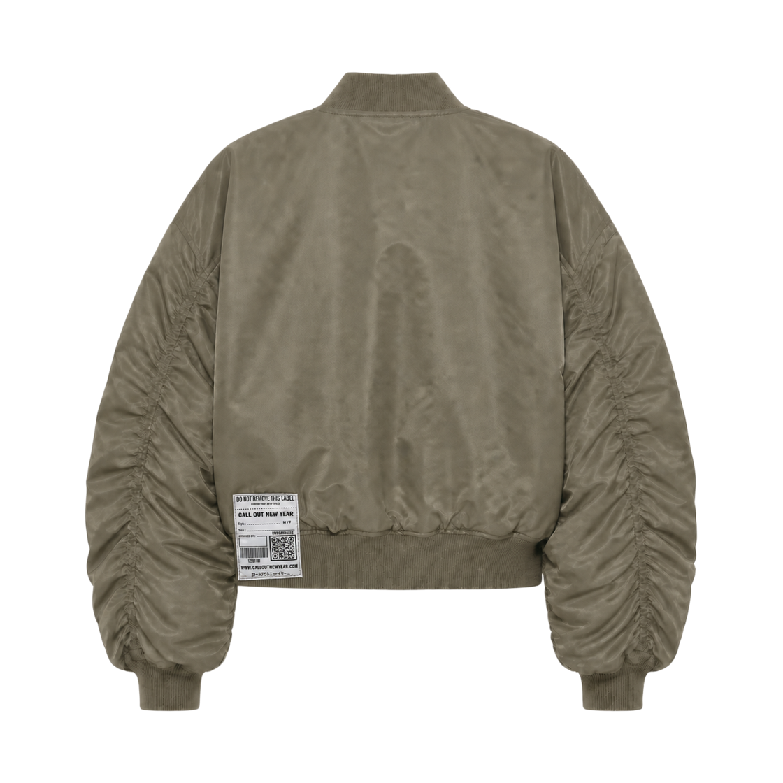 콜아웃뉴이어 볼륨 셔링 MA-1 / 카키(CALL OUT NEW YEAR Volume Shirring Ma-1 / Khaki) - 2