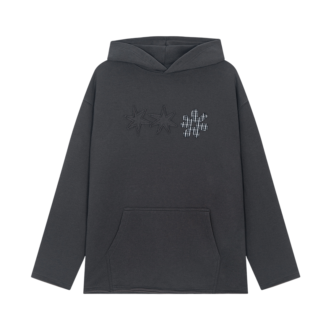 톤슬 로고 아플리케 빈티지 후드 티셔츠 챠콜(TONSIL Logo Applique Vintage Hoodie Charcoal)