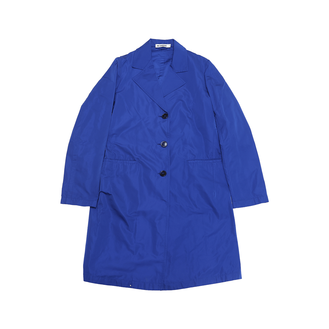 ITC3RK9EENG6 Jil Sander Silk Coat Blue