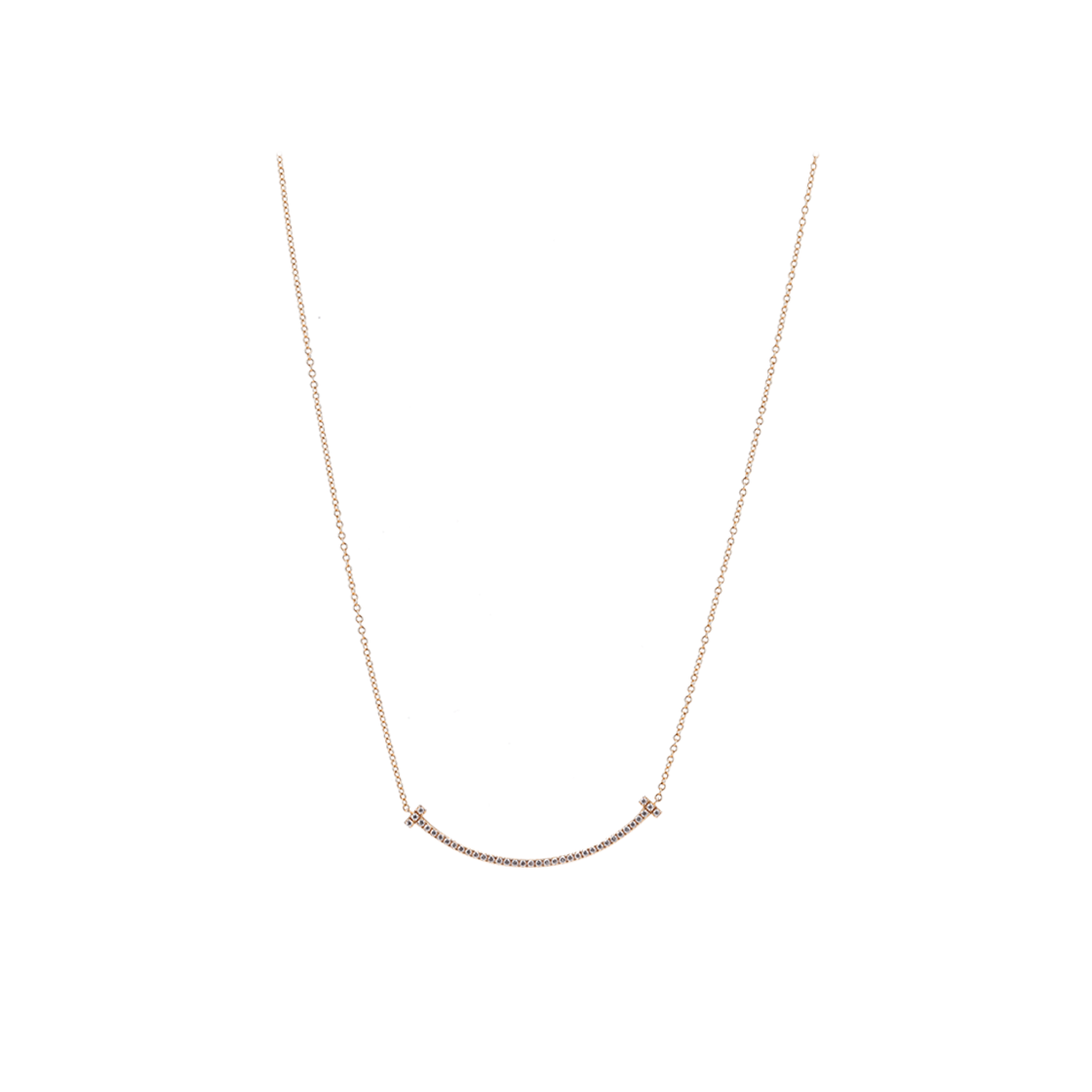 IT3T9TEV4B9P Tiffany T Smile Necklace 18K Yellow Gold & Diamond