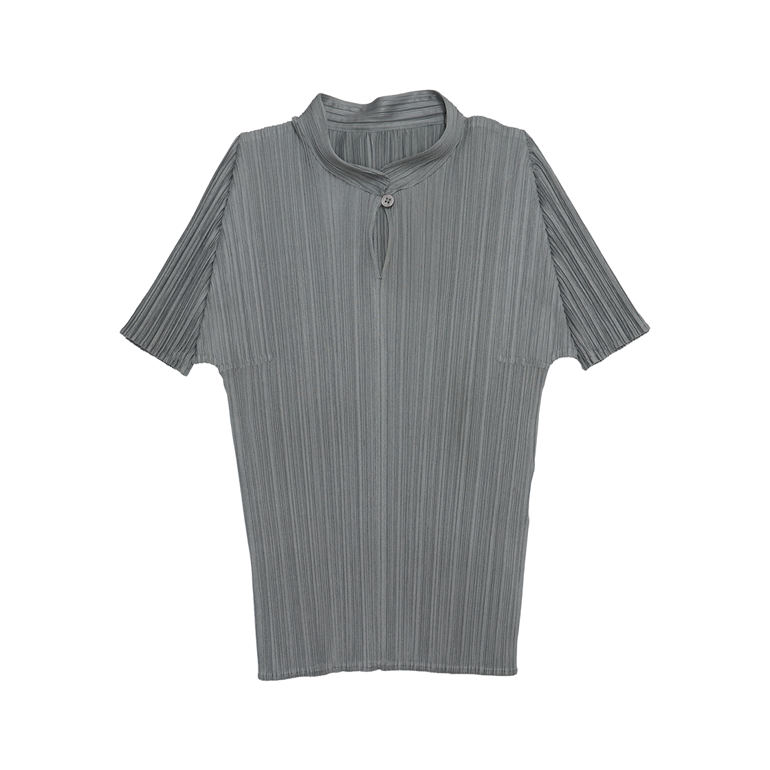 ITE9DURG9B3D Issey Miyake Short Sleeve Polo Shirt Gray