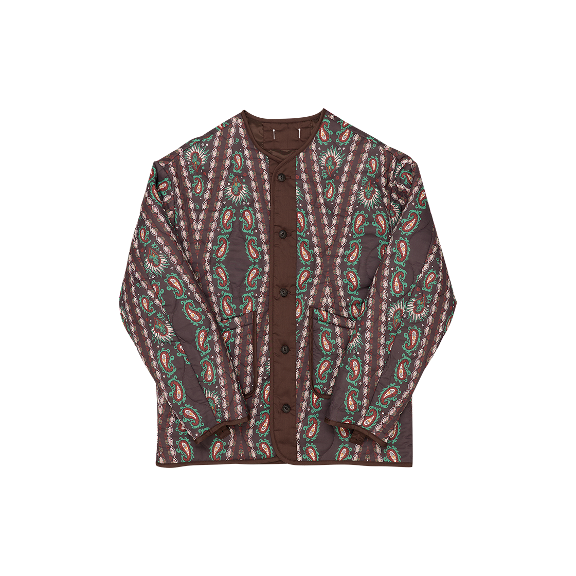 G83105_BR GORT Short Paisley Liner Jacket Brown
