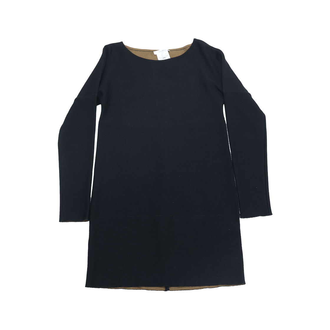 ITNF4JTP6DJP Max Mara Studio Cardi Tunic Dress Black Camel