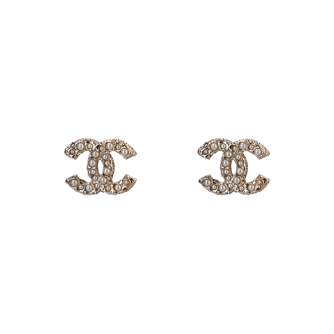 ITPRJ4NKB8CQ Chanel Earrings Metal Glass Pearl Strass & Gold White Crystal
