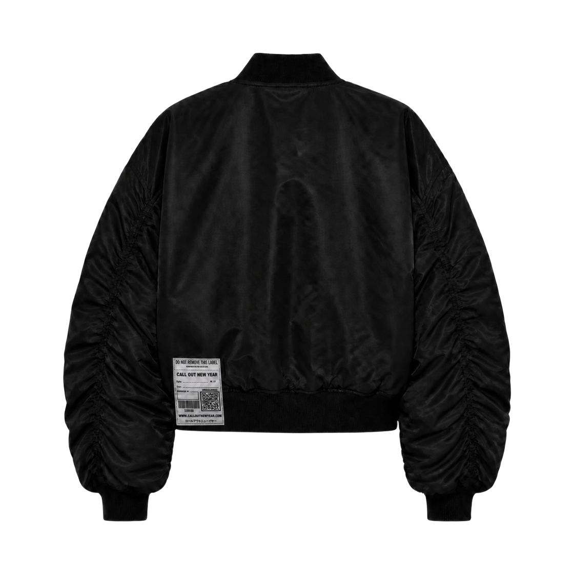 콜아웃뉴이어 볼륨 셔링 MA-1 / 블랙(CALL OUT NEW YEAR Volume Shirring Ma-1 / Black) - 2