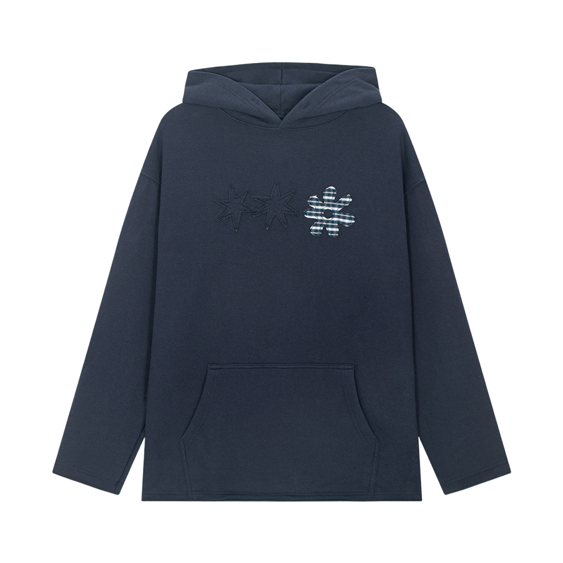 톤슬 로고 아플리케 빈티지 후드 티셔츠 네이비(TONSIL Logo Applique Vintage Hoodie Navy)