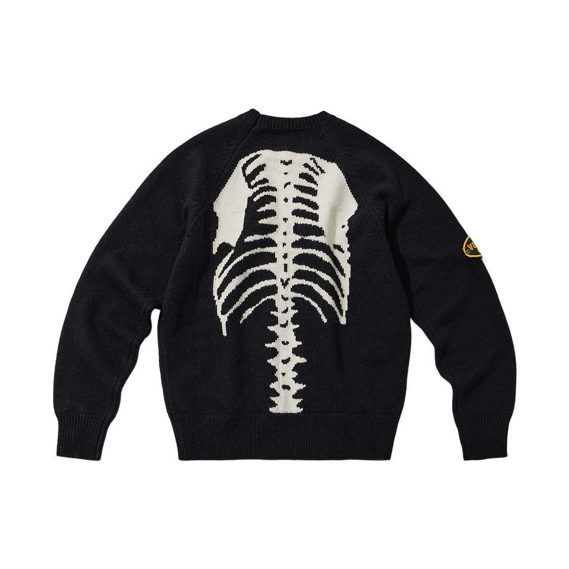 벤슨 레더 오리지날 백 본 니트 스웻 / 블랙 & 화이트(Vanson Leathers Original Back Bone Knit Sweat / Black & White)