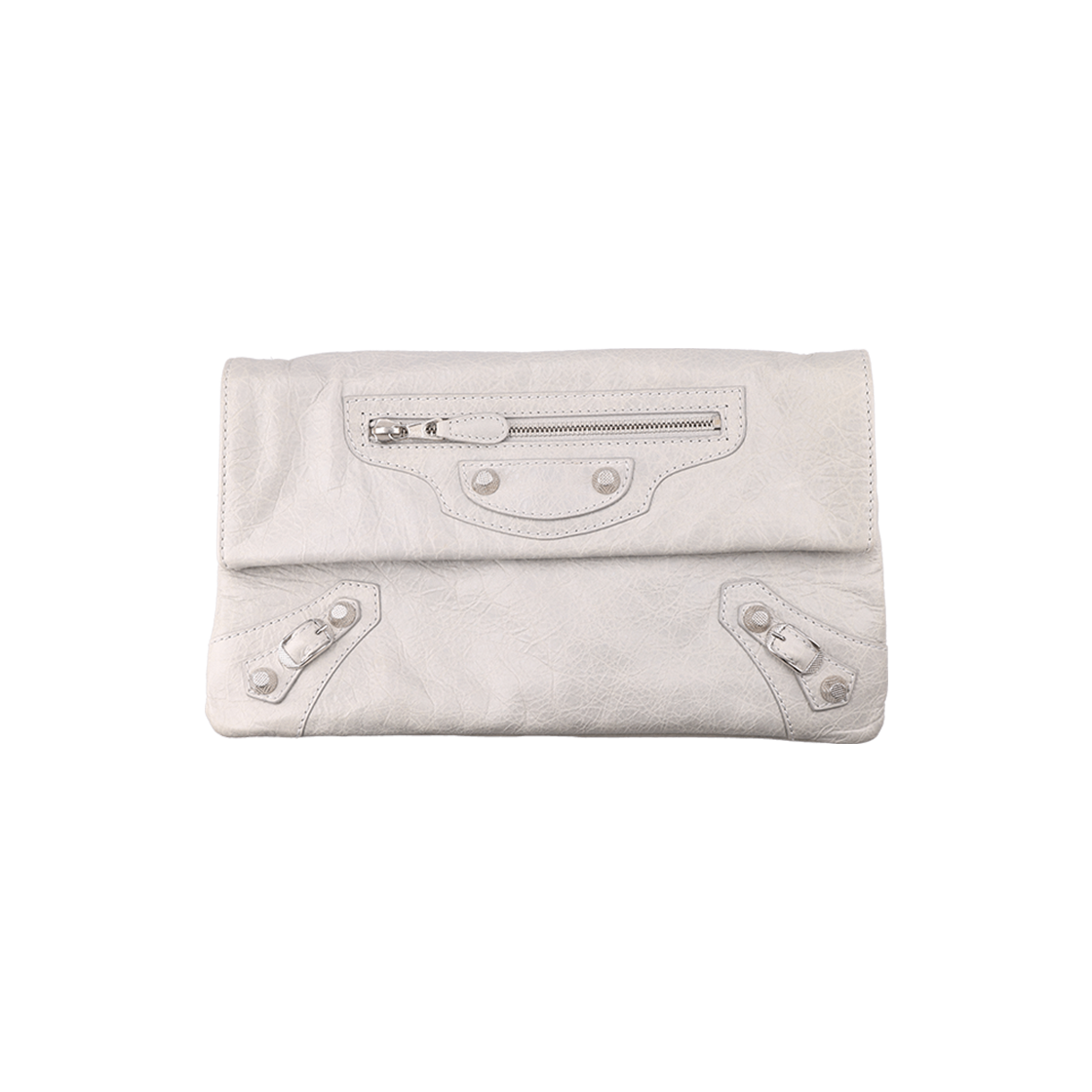 ITNQ6O5HR8H7 Balenciaga Motor Clutch Leather Gray