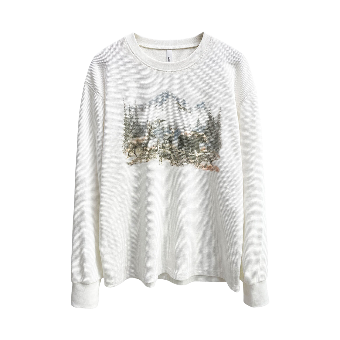 KI26FWLS001 Kiiace Wildlife Waffle Long Sleeve