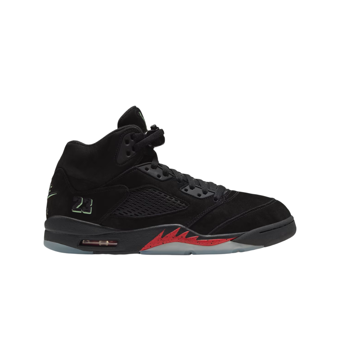 HQ7978-001 Jordan 5 Black Halloween Black and Picante Red