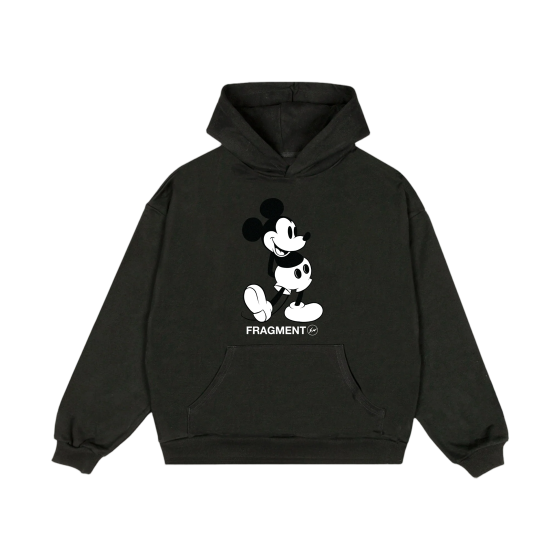 프라그먼트 x 컴플렉스 x 디즈니 미키클래식 미키 풀오버 후드 빈티지 블랙(Fragment x Complex x Disney MickeyClassic Mickey Pullover Hoodie Vintage Black)