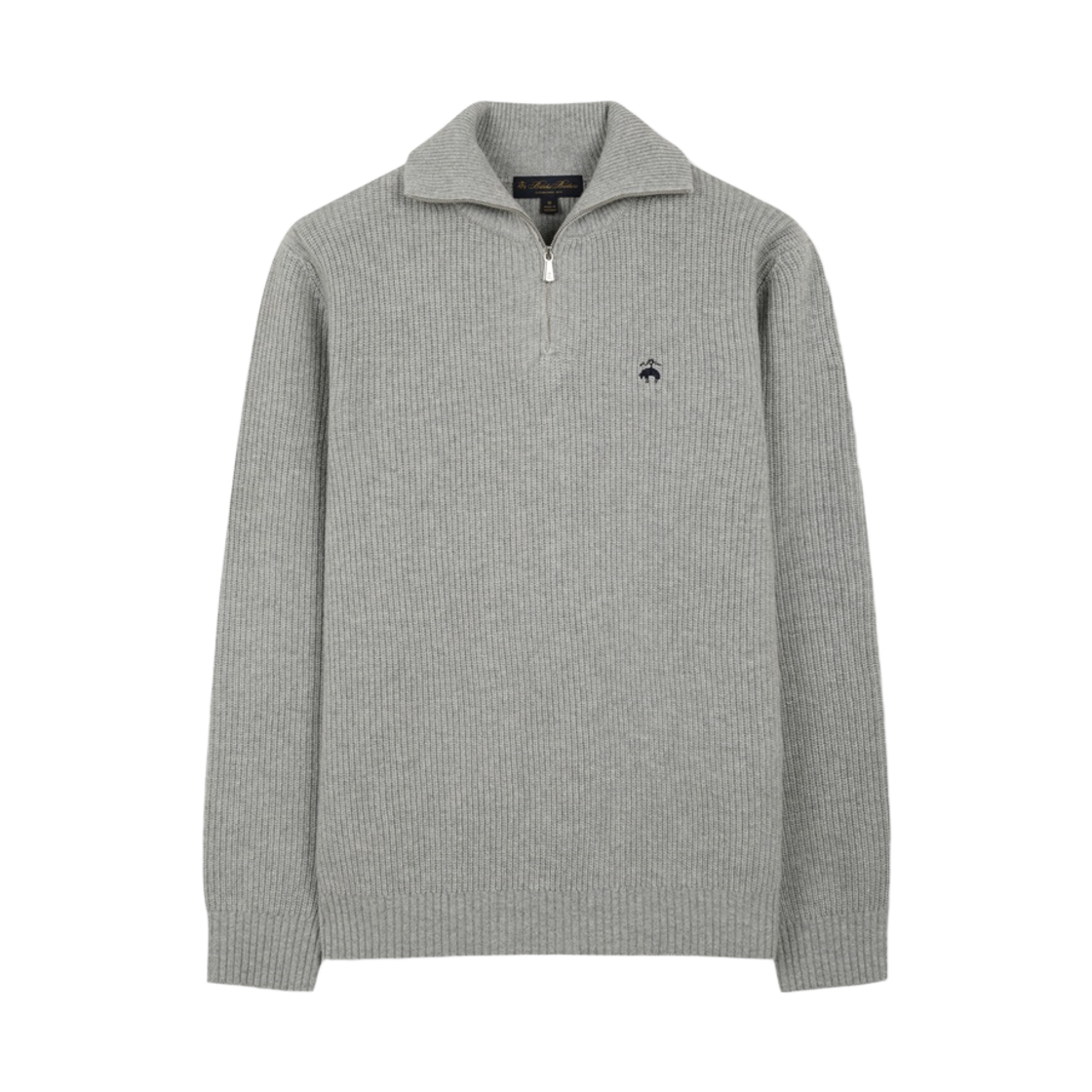 브룩스브라더스 온라인단독 텍스처 조직 하프 집업 스웨터 그레이(BrooksBrothers Online Exclusive Texture Stitch Half Zip Sweater Grey)