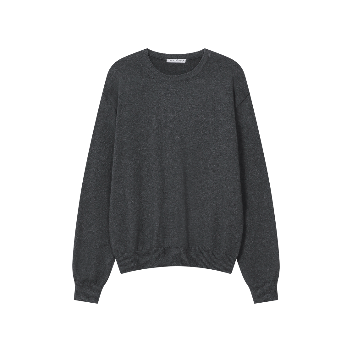 HM6LKN0021A1 Polyteru Human Index Basica Knit Charcoal