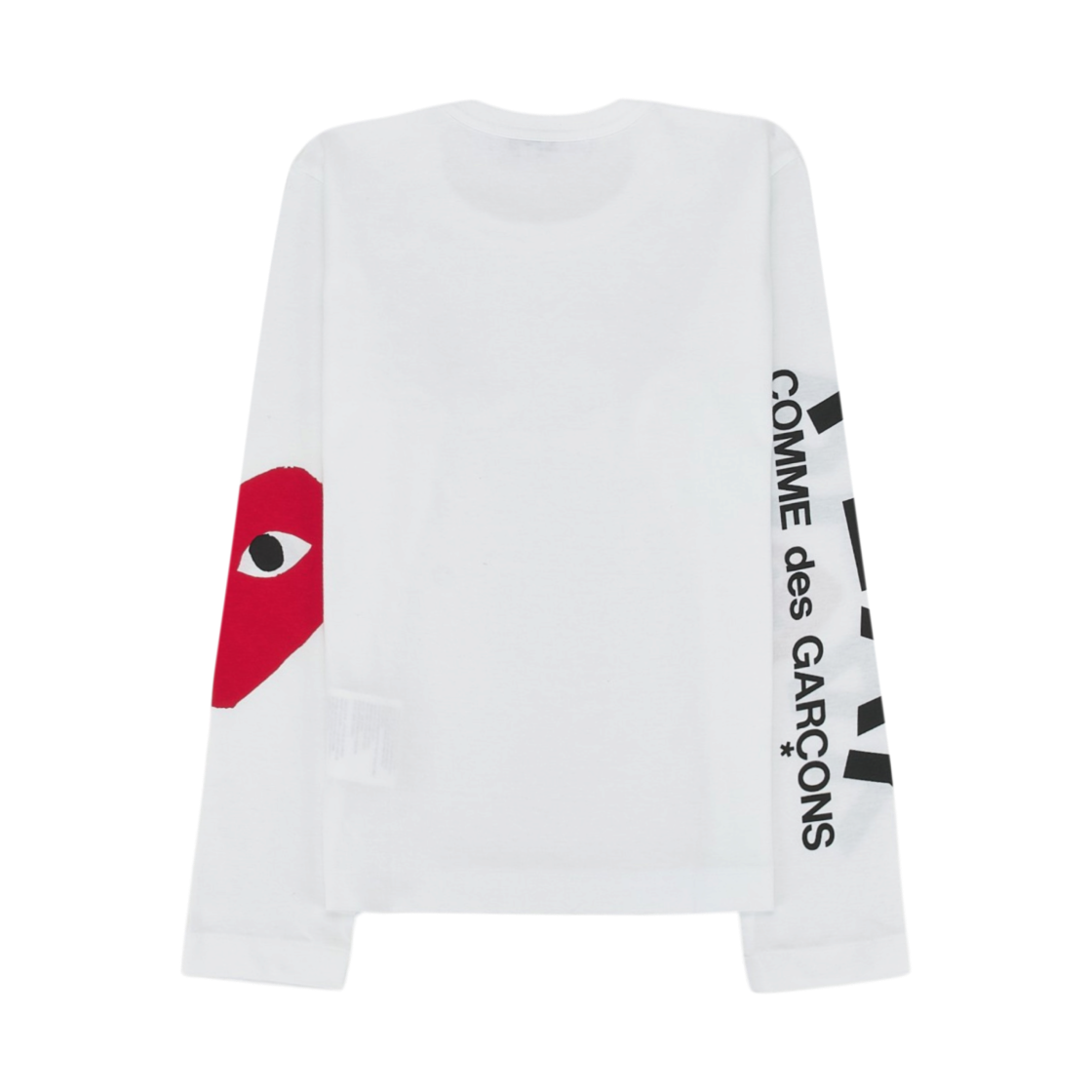 (W) 플레이 꼼데가르송 빅 하트 롱슬리브 티셔츠 화이트((W) Play Comme des Garcons Big Heart LS T-Shirt White) - 2