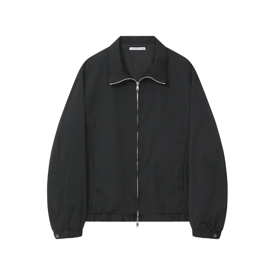HM6LJU0101B0 Polyteru Human Index High Neck Zip Blouson Black