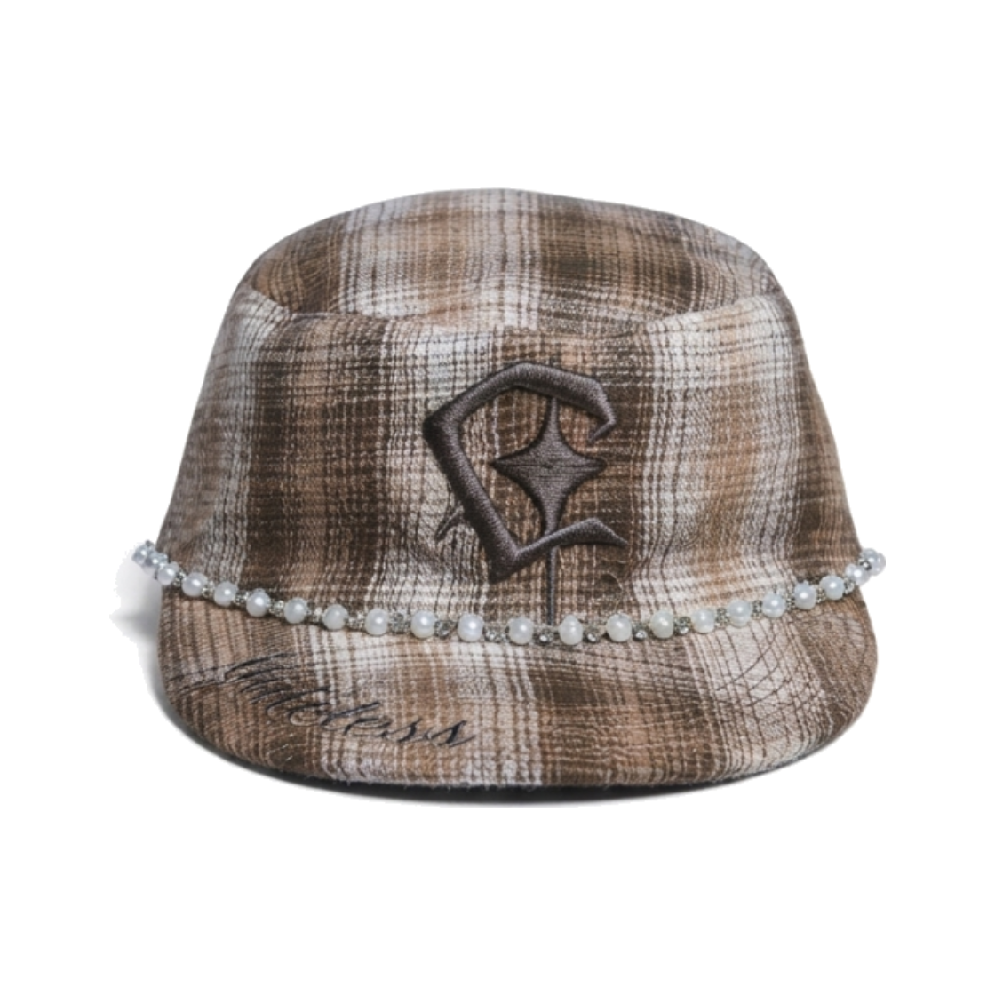 게이트리스 체크 필 박스 캡-브라운(Gateless Check Fill Box Cap-Brown) - 1