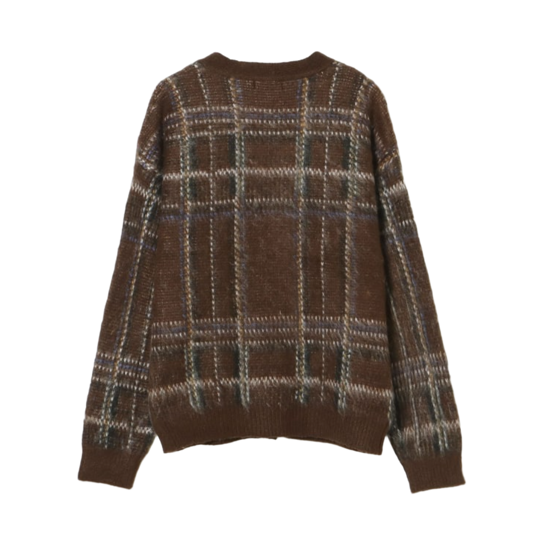 빔즈 하트 쉐기 터치 브이넥 가디건 브라운(Beams Heart Shaggy Touch V-Neck Cardigan Brown) - 2