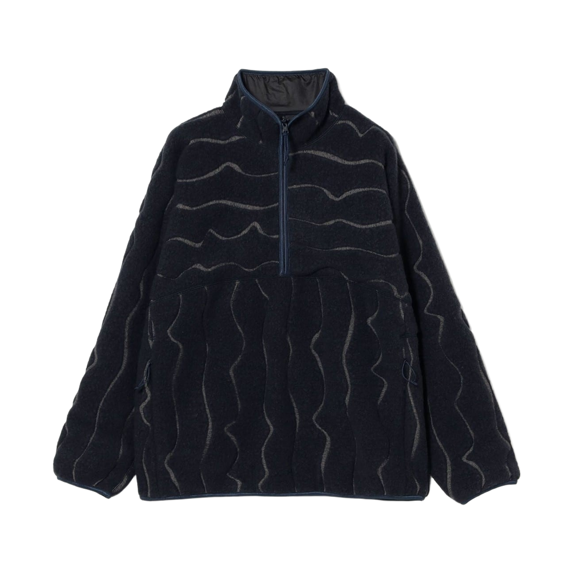 필그림 서프+서플라이 모슬리 보아 하프 집 풀오버 네이비(Pilgrim Surf+Supply Mosley Boa Half Zip Pullover Navy) - 1
