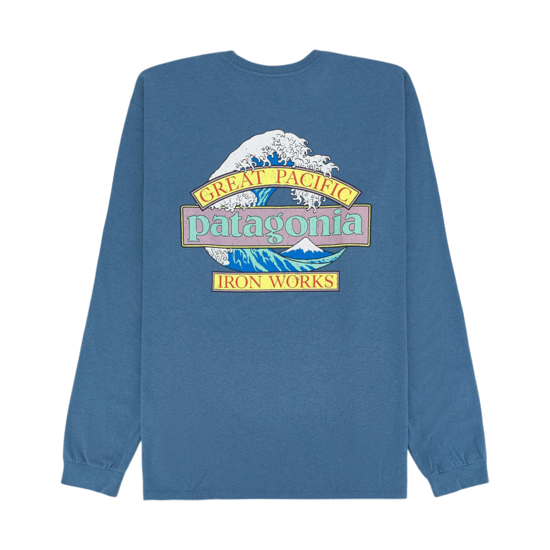 파타고니아 롱슬리브 그레이트 웨이브 리스폰시빌리 티셔츠 쇼어 블루(Patagonia Long Sleeved Great Waves Responsibili T-Shirt Shore Blue) - 2