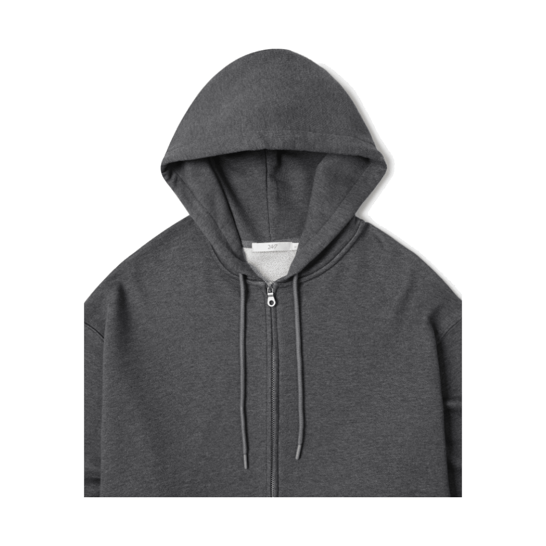 24/7시리즈 SUPIMA 후드 집업 파카 차콜 멜란지(24/7series Supima Hood Zipup Parka Melange Charcoal) - 4