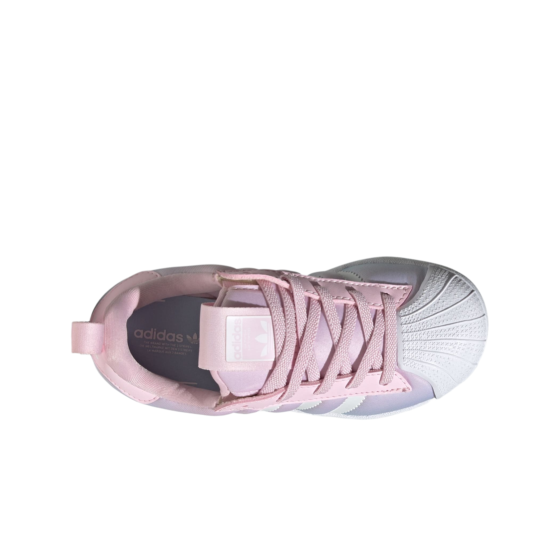 (키즈) 아디다스 슈퍼스타 퀴콘 클리어 핑크 클라우드 화이트((Kids) Adidas Superstar Quickon Clear Pink Cloud White) - 2
