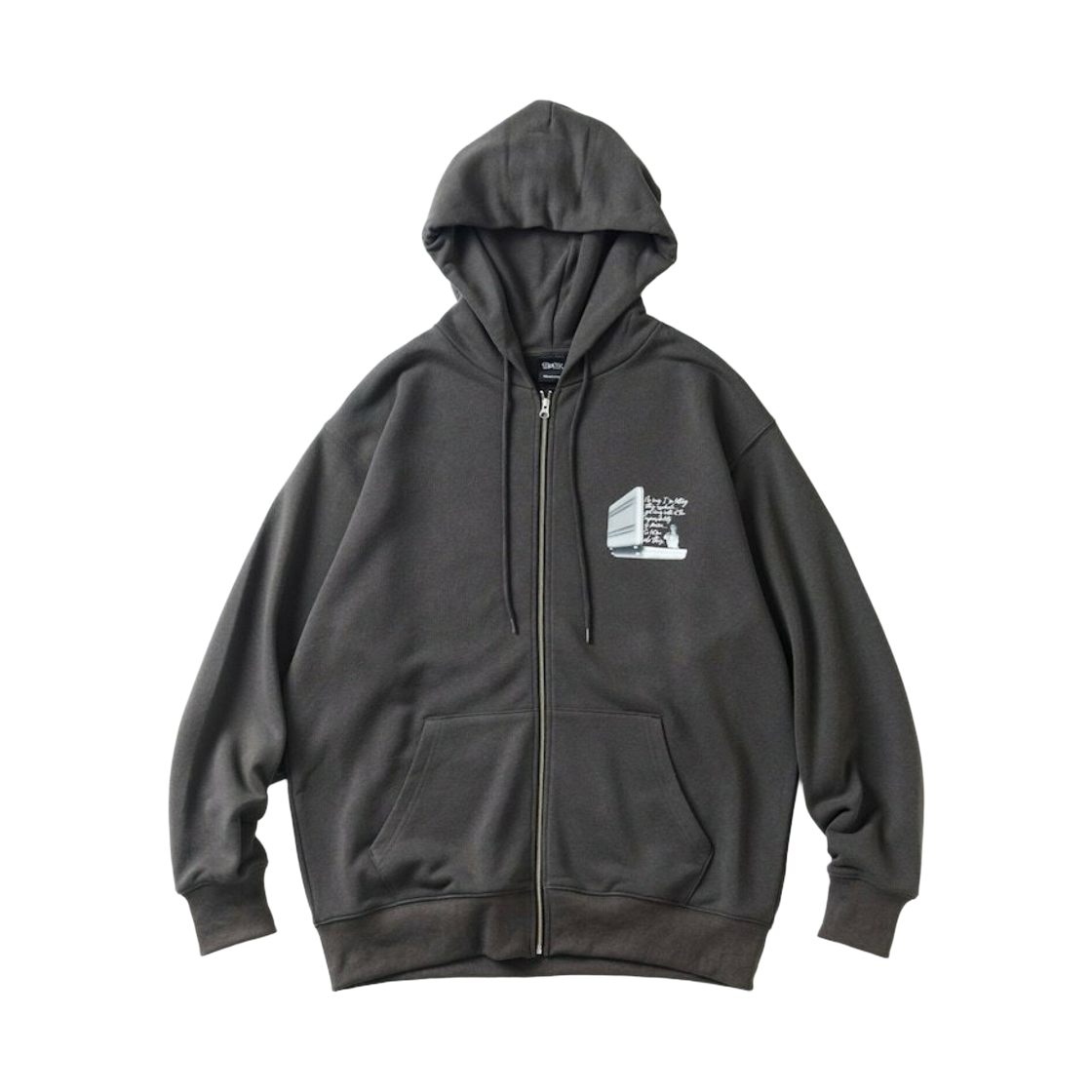 프릭스 스토어 x 야쿠자 니시키야마 아키라 집 후드 차콜 그레이(Freak's Store x Yakuza Akira Nishikiyama Zip Hoodie Charcoal Gray) - 2