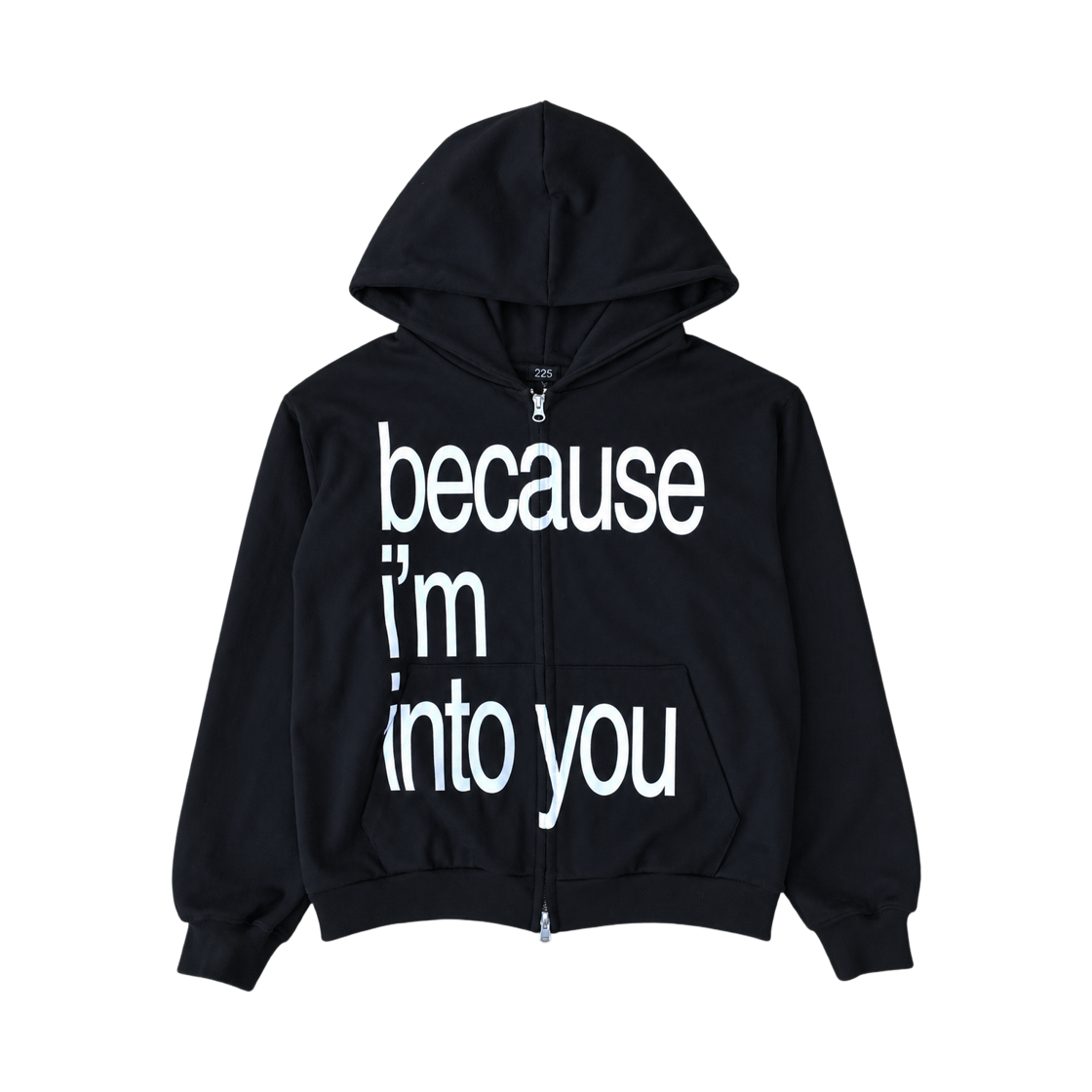 225 인투 유 투웨이 후드집업 블랙(225 Into You 2Way Hoodie Zip-Up Black)