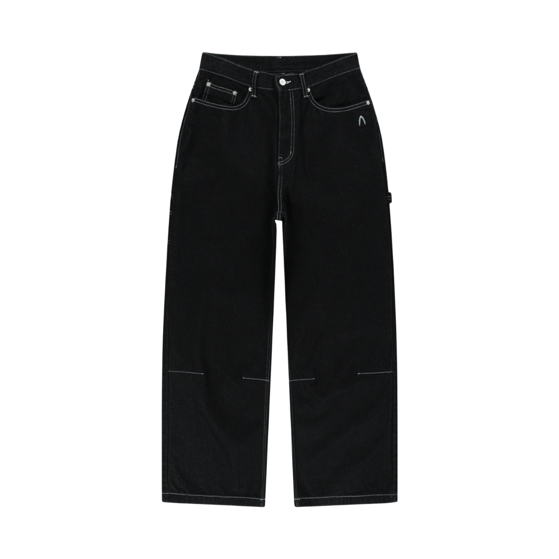 아캄 니들워크 카펜터 데님 팬츠 블랙(Aakam Needlework Carpenter Denim Pants Black)