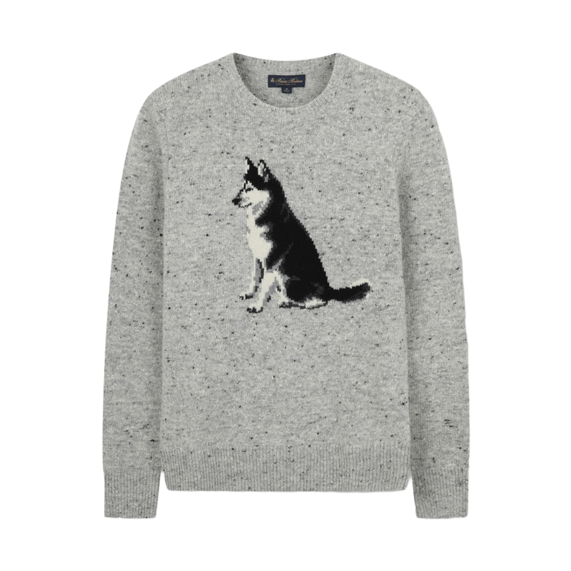 BBWRMMG402-ZGR BrooksBrothers Wool Husky Crewneck Sweater Grey