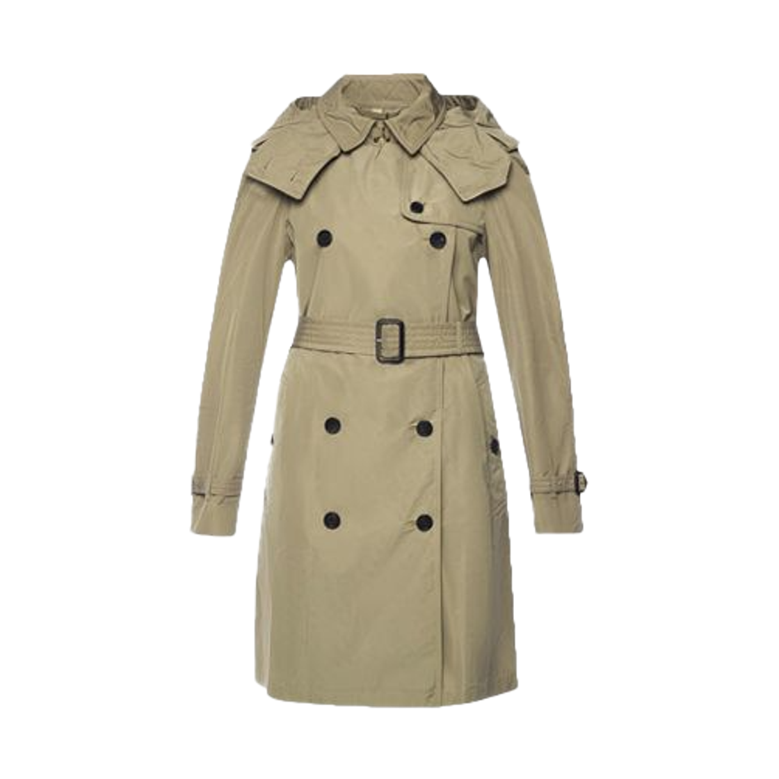4062463 (W) Burberry Amberford Taffeta Trench Coat Dark Beige