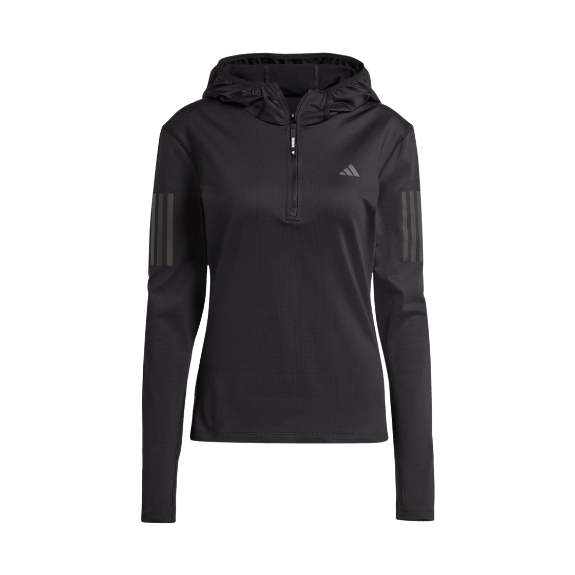 JP3821 (W) Adidas Own The Run Winterised Hooded Half Zipper Black - KR Sizing
