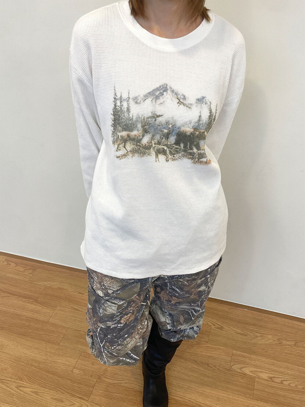 키아세 와일드라이프 와플 롱슬리브(Kiiace Wildlife Waffle Long Sleeve) - 3