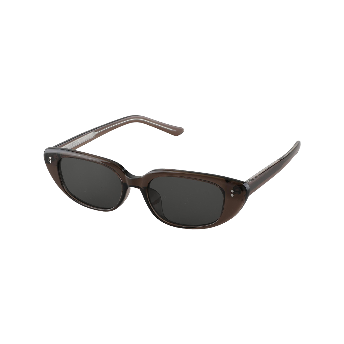 MOO C4 2DITOR OO Round Cat Eye Geek Chic Horn-Rimmed UV Protection Sun Glass C4 Khaki Brown