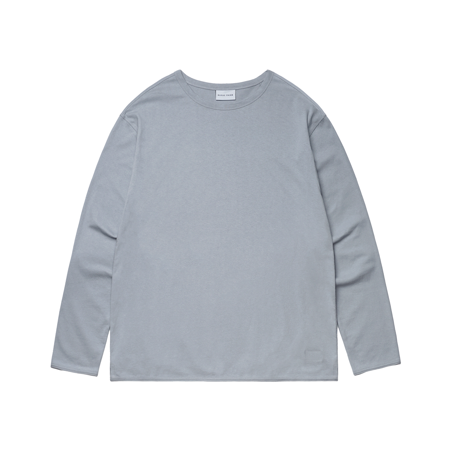 BT26FWLS03 BANAL TIGER Taped Hem L/S Tee Faded Blue