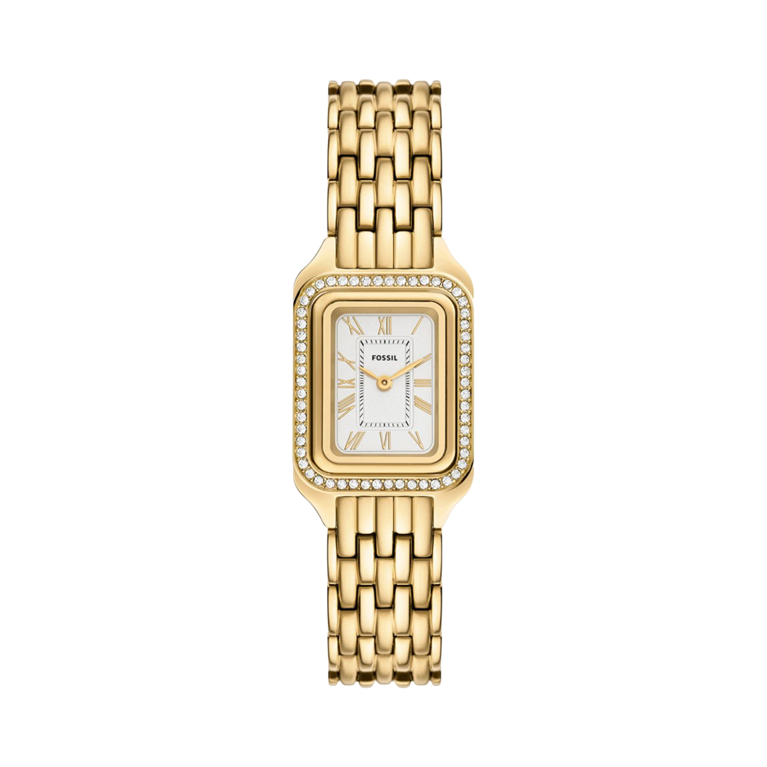 (W) 파슬 라켈 쿼츠 투핸드 23mm 스테인리스 스틸 골드 화이트((W) Fossil Raquel Quartz Two-Hand 23mm Stainless Steel Gold White)